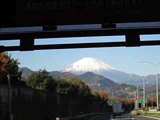 バスから見えた富士山